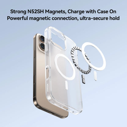 Joyroom Magnetic Frosted Case For iPhone 17 16 Pro Max Case Shockproof Matte Cover For iPhone 16 Wireless Charger Magnet Case.