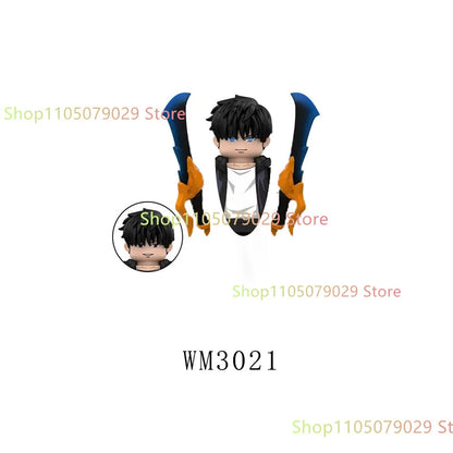 WM6220 WM6221 Anime Cartoon TV Toy Sung Jin Woo Solo Leveling Man S Hunter Level Up Building Blocks for Kids Collect Toys Gift