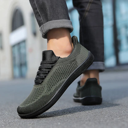 Sommer Breite Schuhe Männer Barfuß Breite Kappe Weichen Sohlen Outdoor Jogging Lace Up Casual Sneaker Atmungsaktive Laufschuhe Tenis Jeans.