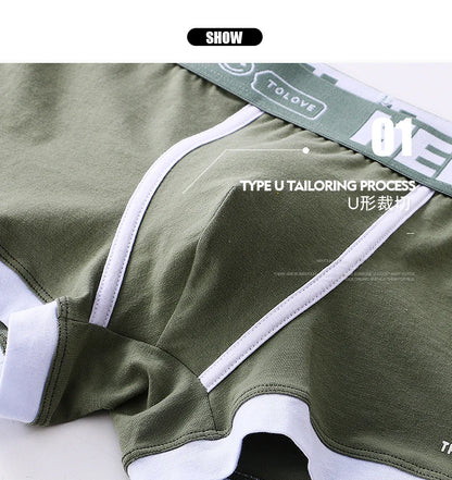 1/3PCS männer Boxer Baumwolle Shorts Höschen Weichen Brief Gürtel Atmungs Mode Sport Männer Boxer Mid-taille vier Ecke Hosen