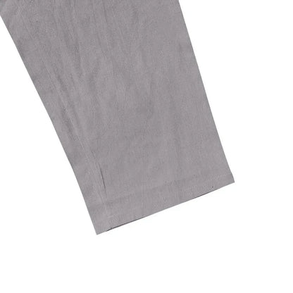 2025 Cross-border American Four Seasons Linen Men's Casual Suit Loose Long Sleeve Pants Shirt Suit Men's