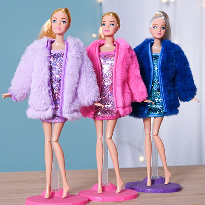 1 Set Fashion Clothes For Doll Clothes Coat Jacket Pants Dress Shirt Sweater Skirt Daily Wear Mini Doll Accessories Girl`s Toy.