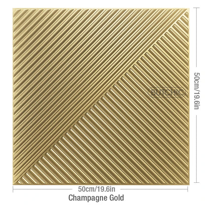 12pcs 50x50cm Stiker dinding 3d, dekorasi rumah panel dinding 3d, non-self-adhesive Kayu ukir berlian geometris potongan seni 3d