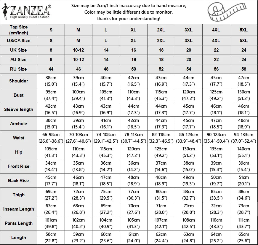 ZANZEA Autumn 2 Piece Sets Women Pant Sets Casual V Neck Long Sleeve Tops Pant Suit Elegant Solid Work Tracksuit Oversize 2025.