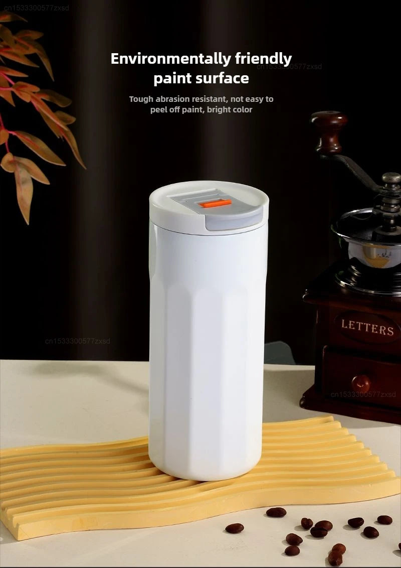 New Xiaomi Ceramic Coating Coffee Mug Stainless Steel Insulated Mug High-value Girls Cup Portable Walking Mug for Home School.