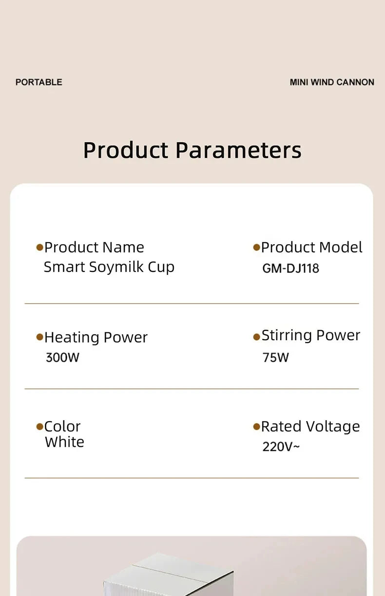 220V Mini Soy Milk Machine Electric Juicer Blender Mixer Wall Breaking Machine Soybean Milk Maker Breakfast Machine 350ml