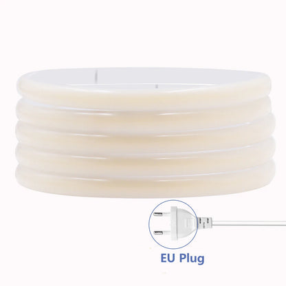 220V Dimmable COB LED Neon Strip Light Dimmer Switch Plug Kit Waterproof 288 LED Flex Tube Lamp Hight Bright Warm/Natural White