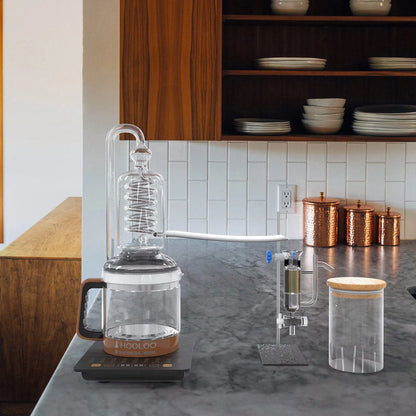 HOOLOO 2.4L Water Distiller Distillation Kit Home Fragrance Distillation Device Hydrosol & Essential Oil Distiller Equipment.