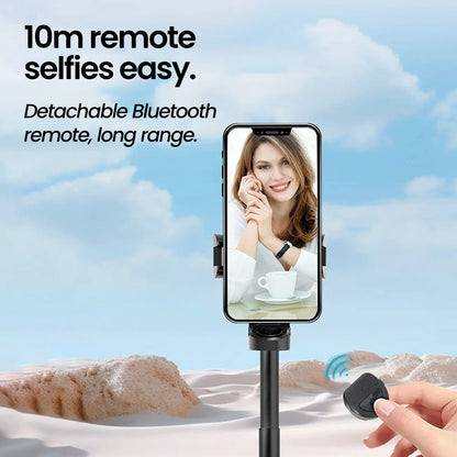 Elough Selfie Stick Tripod Phone Stand Shooting Aid Wireless Bluetooth Remote Extendable Portable Phone Holder For Live Broadcas.