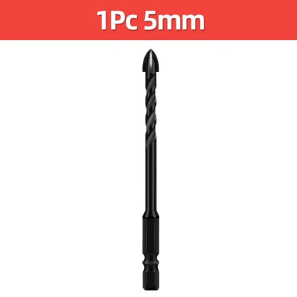 Kreuz-Sechskant-Fliesenbohrer für Glas, Beton, Keramikfliesen, Lochöffner, Tunstenkarbid, Hartmetall-Bits-Set, Werkzeuge, 3, 4, 5, 6, 8, 10, 12 mm