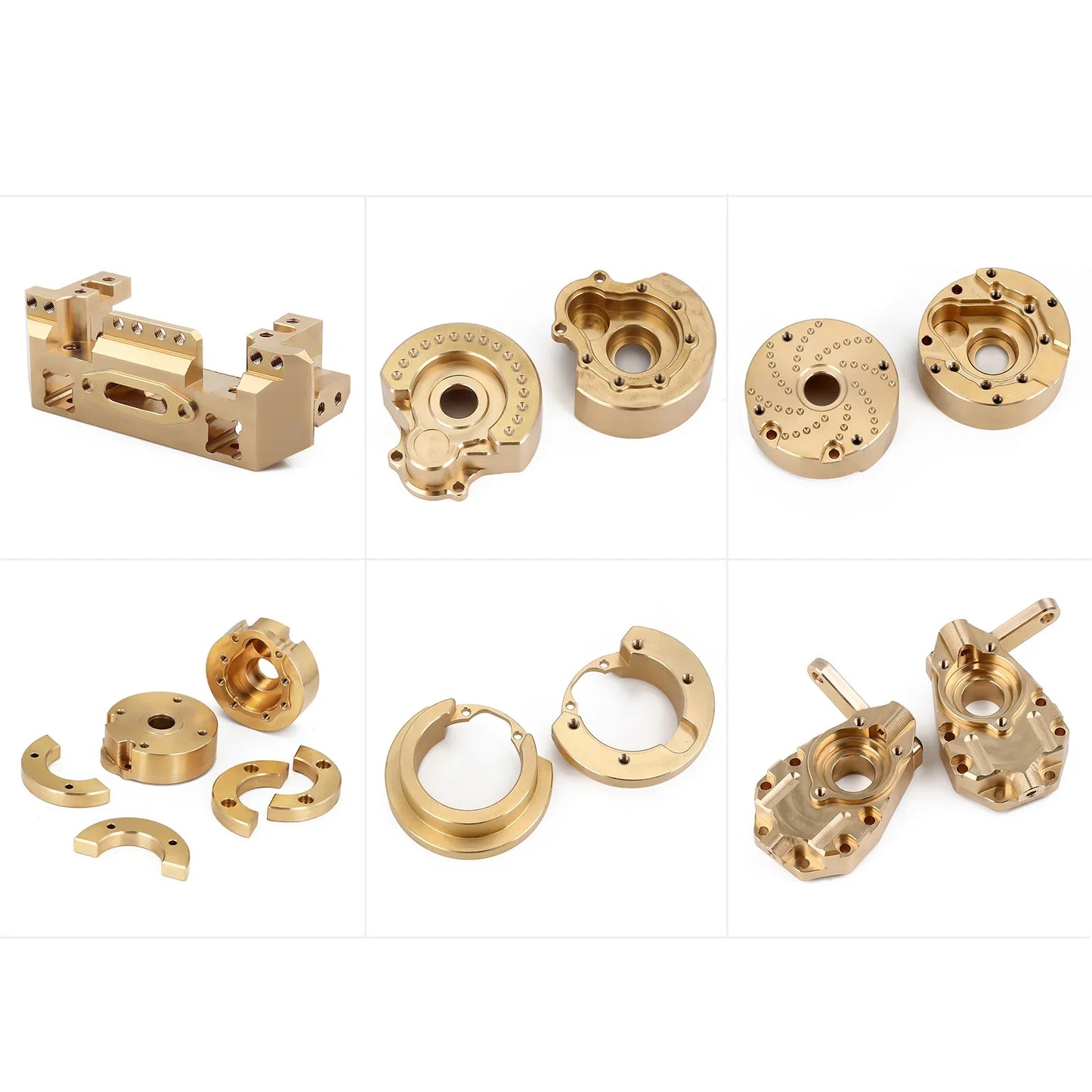 INJORA Heavy Brass Counterweight Portal Drive Housing Bumper Holder Axle Mount for RC Crawler TRX4 TRX-4 TRX6 Upgrade Parts.