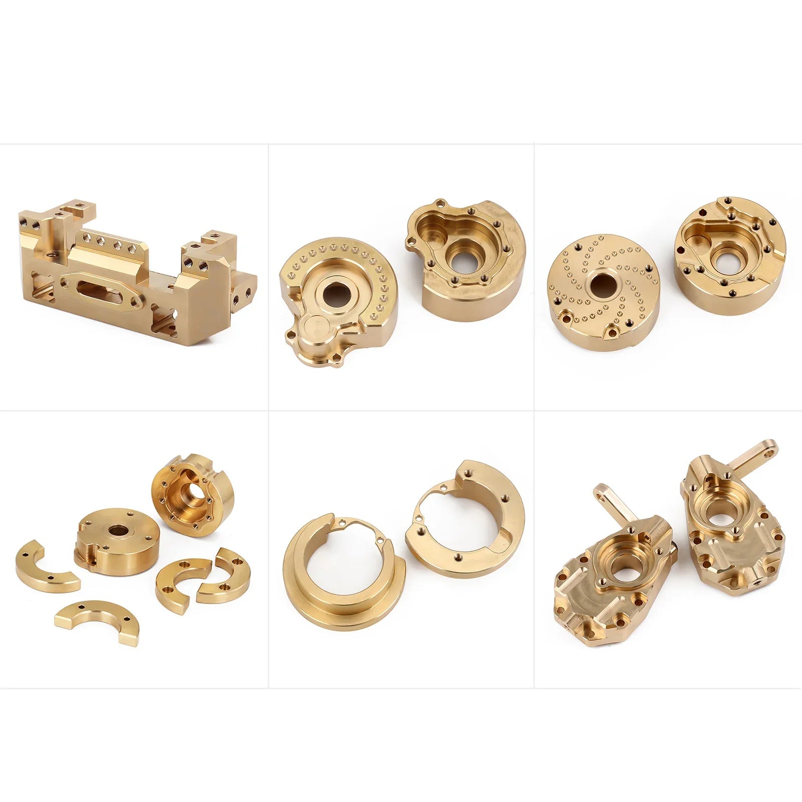 INJORA Heavy Brass Counterweight Portal Drive Housing Bumper Holder Axle Mount for RC Crawler TRX4 TRX-4 TRX6 Upgrade Parts.