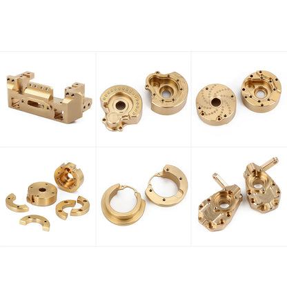INJORA Heavy Brass Counterweight Portal Drive Housing Bumper Holder Axle Mount for RC Crawler TRX4 TRX-4 TRX6 Upgrade Parts.