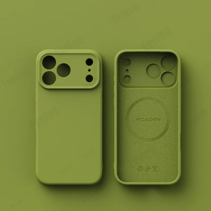 Matte Skin Liquid Silicone Case for Iphone 17 Pro Max Magnetic Magsafe Wireless Charging Candy Bumper for Iphone 17 Air 17pro.