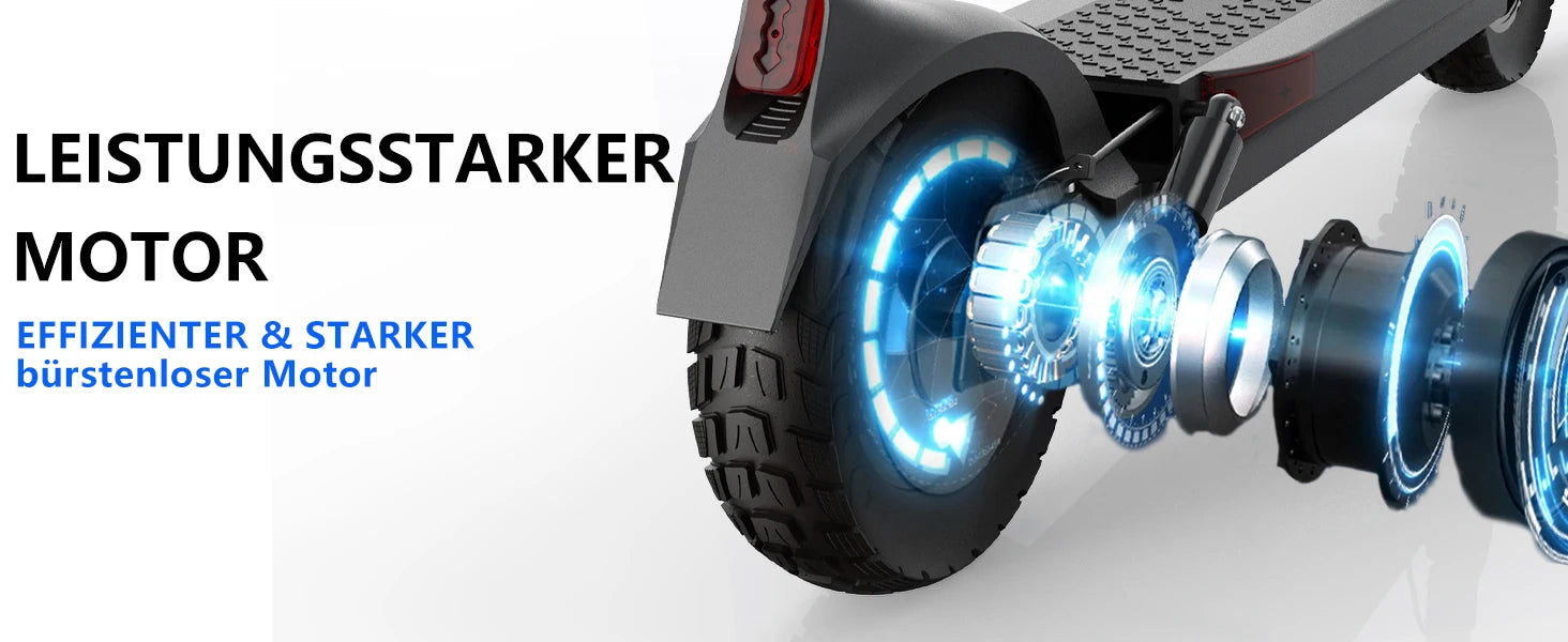 JOYOR Y8-S Electric Scooter 500W EScooter 48V 26 Ah Speed 20km/h Range 55-75km 10” Inflatable Tires Electric Scooters with ABE.