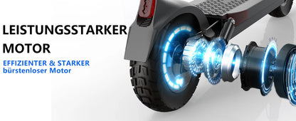 JOYOR Y8-S Electric Scooter 500W EScooter 48V 26 Ah Speed 20km/h Range 55-75km 10” Inflatable Tires Electric Scooters with ABE.