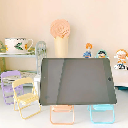 Universal Mobile Phone Accessories Foldable Chair Shape Mini Desktop Phone Holder Phone Stand.