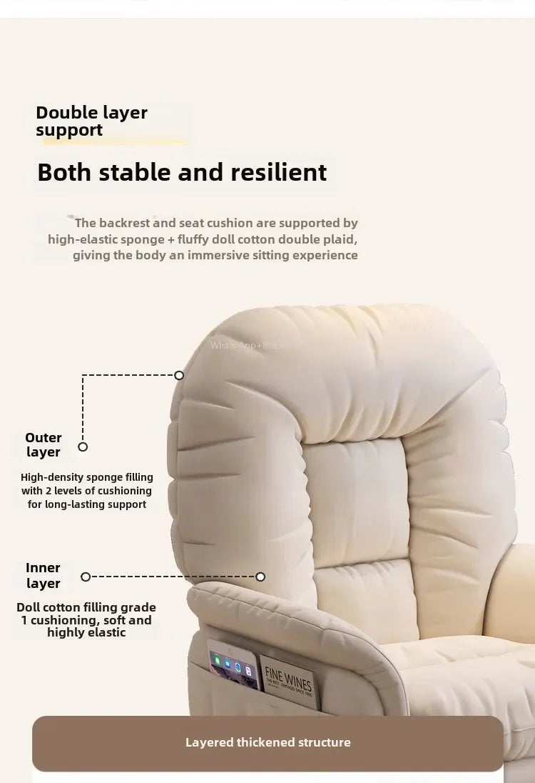 Heimcomputerstuhl, bequem, sitzend, Arbeitszimmer, Büro, Schlafsaal, Schlafzimmer, faules drehbares Sofa