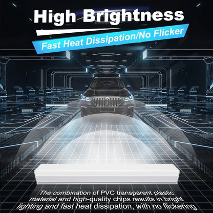 High brightness honeycomb hexagonal garage LED light 6500K suitable for garages, 4S workshops, car beauty shops, gyms.