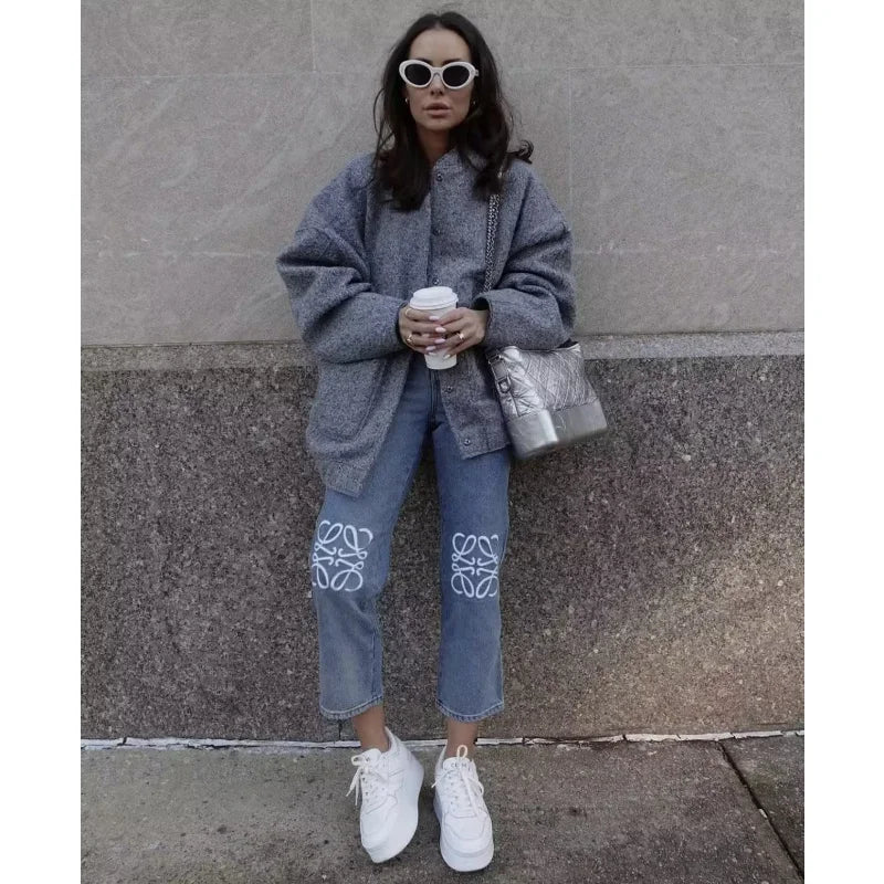 TRAFZR Damenjacken Frühling 2023, elegantes Fleece, Vintage, neue Oberbekleidung, Langarm, Harajuku, Y2k, Streetwear, Bomberjacken.