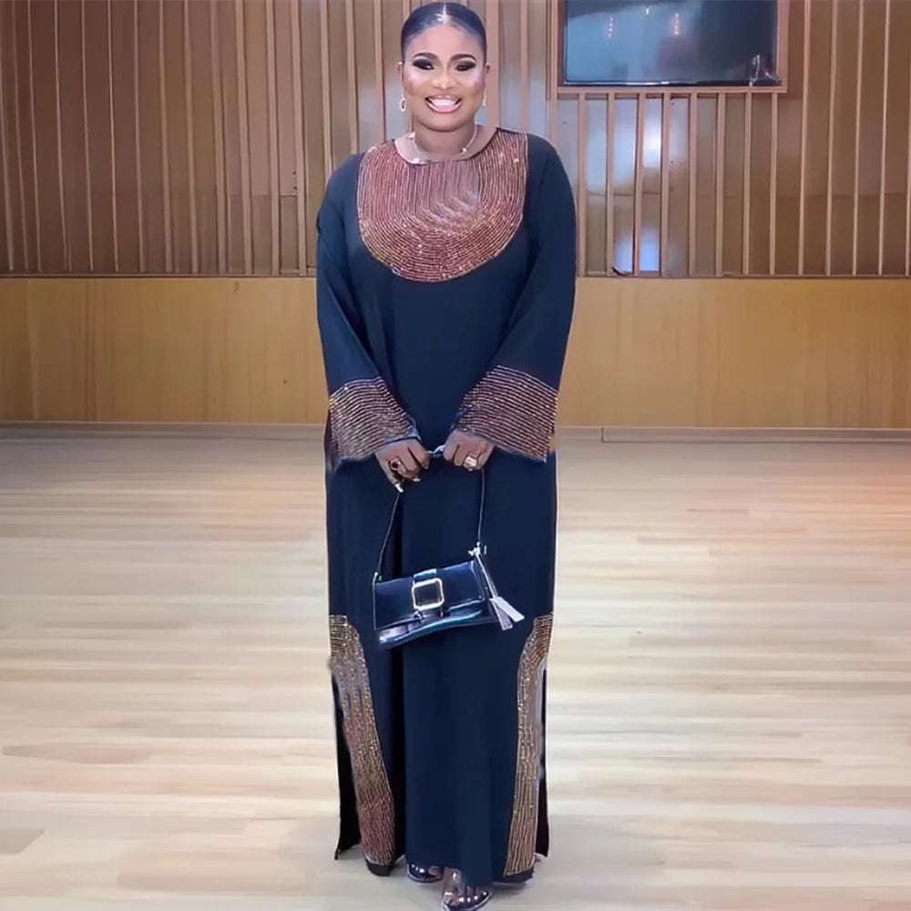 Abayas For Women Dubai Luxury 2025 African Muslim Fashion Dress Caftan Marocain Evening Party Dresses Boubou Robe Djellaba Femme.