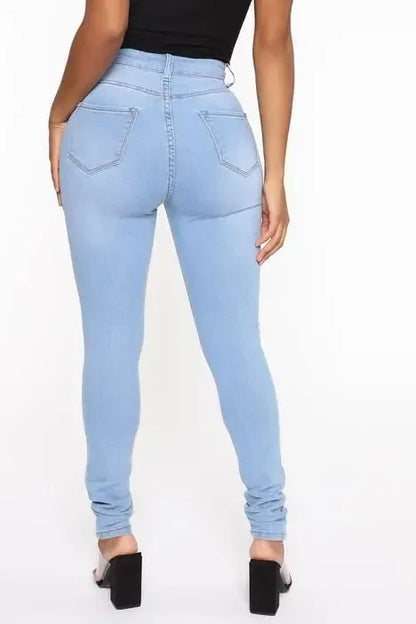 2025 New Women's  Jeans High Waist Push-Up Jeans High Stretch Stretch Mother Jeans Washed Denim Skinny Pencil Pants Women's.