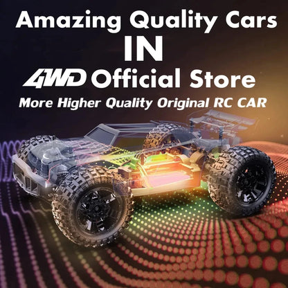 4WD 1:16 80KM/H Super Brushless 50KM/H Brushed RC Car 4x4 Off Road Remote Control High Speed Drift Racing Truck Toy Kids Adults.