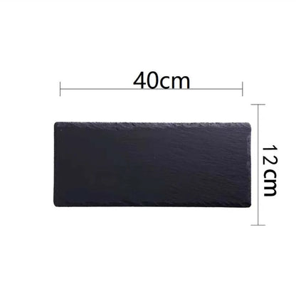 Japanese And Korean Style SLATE Plate Dessert Sushi Flat Western Food Black SLATE Plate Tableware.