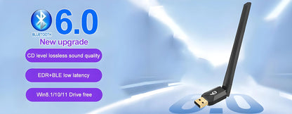 USB Wireless Bluetooth Adapter Bluetooth 5.4 for PC Dongle Adaptador Wireless Mouse Keyborad Music Audio Receiver USB Transmitt.