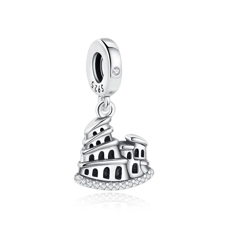 Original 925 Sterling Silver Charms Love Travel London Bus Suitcase Paris Beads Fit Brand Bracelets Necklaces Women DIY Jewelry