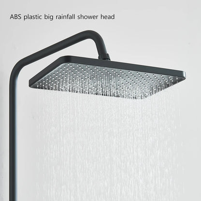 LCD Display Screen Shower Faucet Bathroom Hot Cold Control Background Lights Shower Set Piano Shower System Wall Mounted