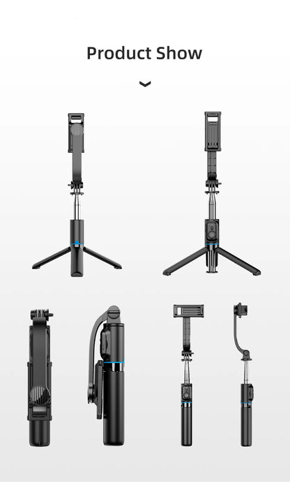 C01 Detachable Phone Clip BluetoothRemote Control Selfie Stick Tripod Portable Tripie Stabilizer Stand for Cell Phone