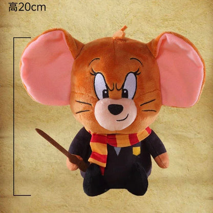 Exclusive Warner 100th Anniversary Tom and Jerry Plush Doll in Harry Potter Costume, Cute Small Keychain Stuffed Animal Gift.