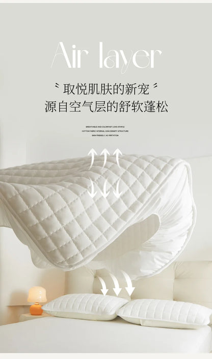 2025 New Thickening Quilted Waterproof Mattress Skin-friendly Slow rebound Cushion Anti-wrinkle Single double size Fitted Mat.