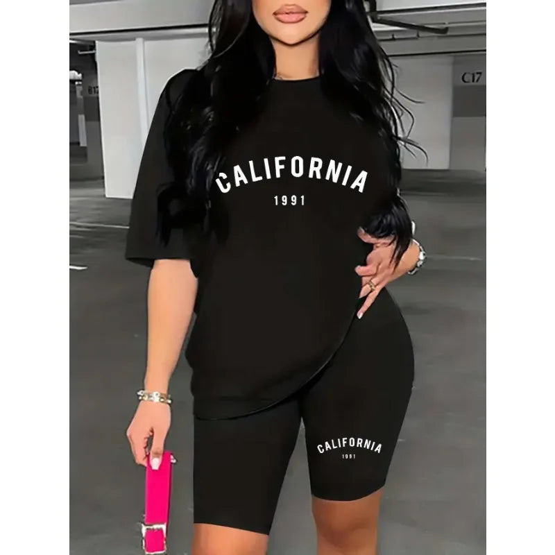 Kalifornien-Sweatshirt für Damen in Übergröße mit Buchstaben-Aufdruck, modisches Freizeit-T-Shirt, leicht, Fitness, Joggen und Alltagskleidung, lässig.