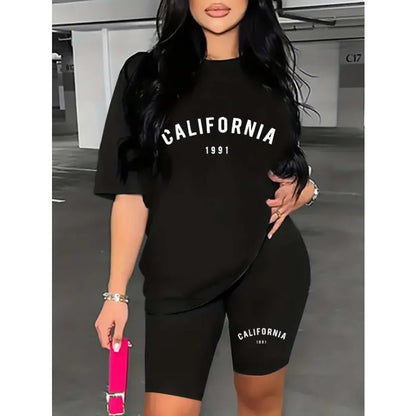 Kalifornien-Sweatshirt für Damen in Übergröße mit Buchstaben-Aufdruck, modisches Freizeit-T-Shirt, leicht, Fitness, Joggen und Alltagskleidung, lässig.