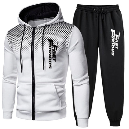 Daily Hot Sales Hoodies Quality Men's Tracksuit Jogging Outdoor Zipper Coat Top Versatile Sweatpants Fashion Suit Comfort Casual.
