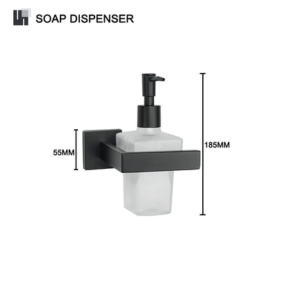 Schwarz Bad zubehör Edelstahl Set Wandre gal Handtuch halter Handtuch halter Taschentuch halter Kleider haken Toiletten bürste Anhänger