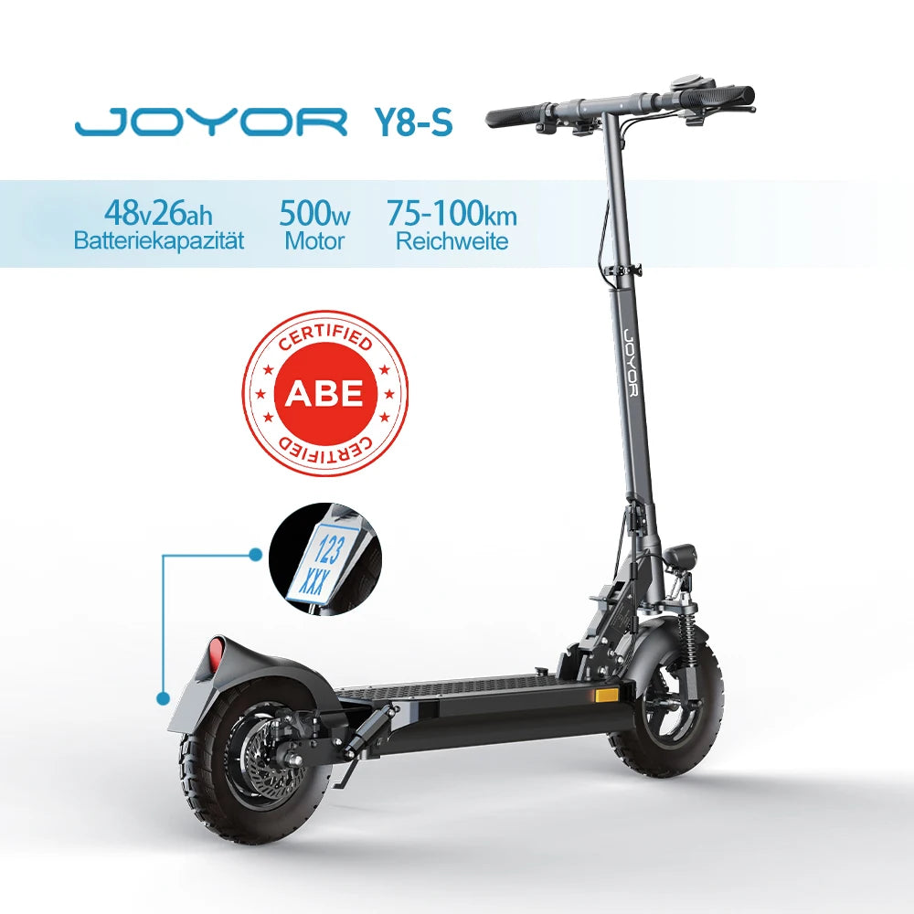 JOYOR Y8-S(ABE) Electric Scooter 10 Inch Tire Wheel 48V 26Ah 500W City Electric Scooter For Adult Foldable Electric Scooter.