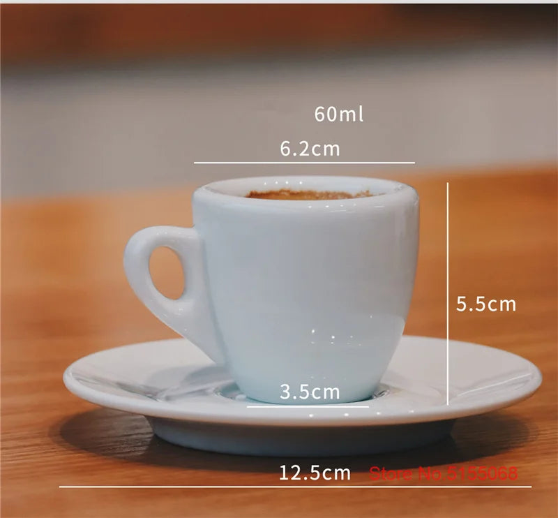 Nuova Point Classic Esp Espresso Cup And Saucer Set Professional Competitive Level Thicken Bone China Coffee Mugs And Plate Set.