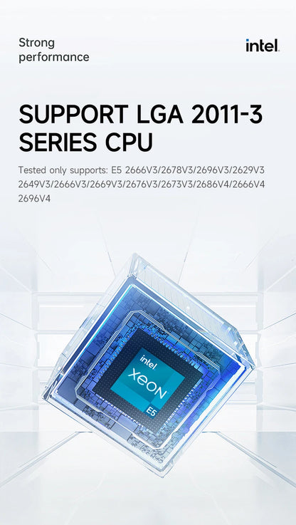 HUANANZHI X99 4MT plus LGA 2011-3 Xeon Motherboard - DDR3 Memory Support NVMe SATA for Gaming & Business Use with TPM2.0.