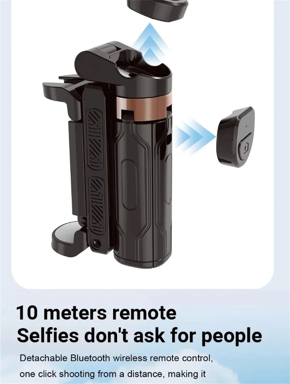 FANGTUOSI Mini Selfie Stick Portable Phone Holder Shooting Aid Versatile Integrated Design Bluetooth Remote For Live Broadcas.