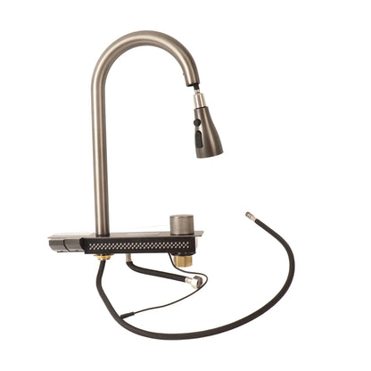 Küchenspüle, Digitalanzeige, Workstation unter der Theke, Küchenspüle, 68 x 45 cm, verdickte Küchenspüle aus Edelstahl