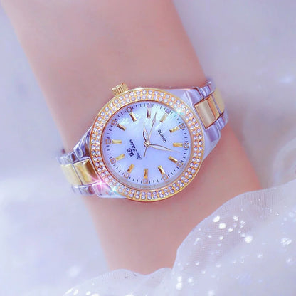 Fashion Casual Women Watch Elegant Luxury Brand Stainless Steel Strap Quartz Dress Watches For Woman Gifts.