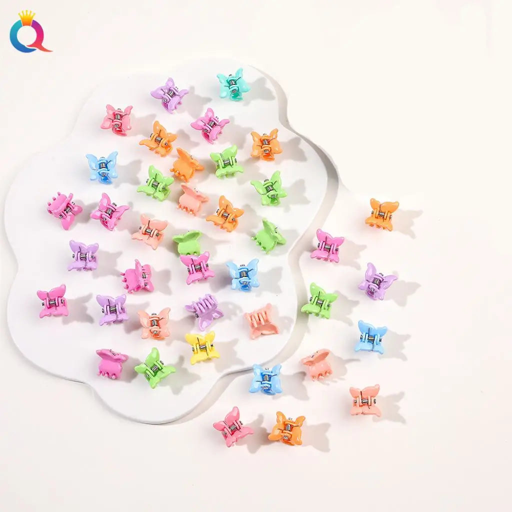 50Pcs Flower Hair Clips Multi color Mini Cute Hair Styling Accessories for Girls and Women Birthday Gifts,10 Colors at Least.