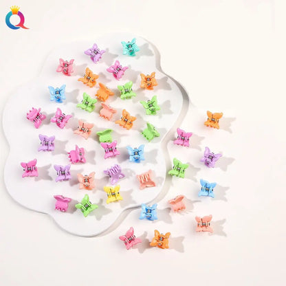 50Pcs Flower Hair Clips Multi color Mini Cute Hair Styling Accessories for Girls and Women Birthday Gifts,10 Colors at Least.