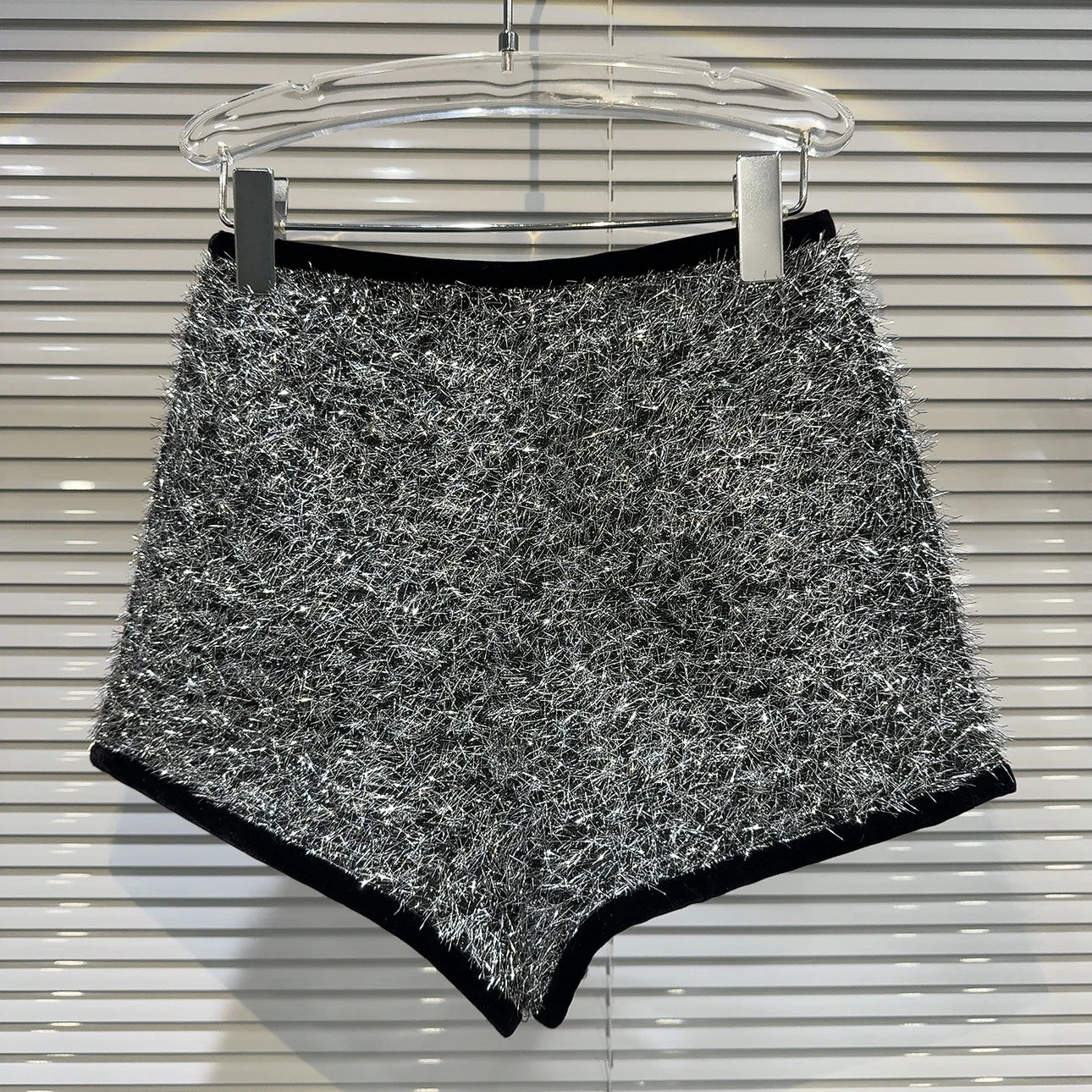 Trendy Women's Solid Color Bright Silk Woolen Shorts 2024 Autumn Fashion New Items High Waist Short Pants Female