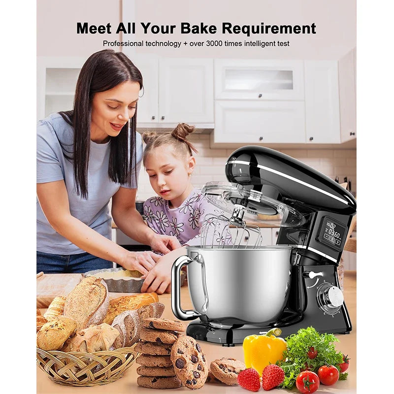 220V Powerful Stand Mixer Electric Blender Household Automatic Timing Hair Noodles Flour-Mixing Machine Commercial stand mixer.