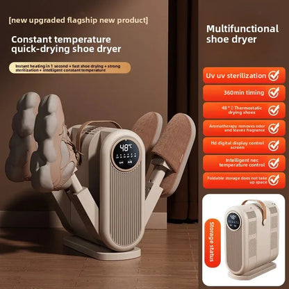 Portable Foldable Electric Shoe Dryer UV Blue Light UV Sterilization Deodorizing Shoe Dryer Fast Drying Household Shoe Dryer