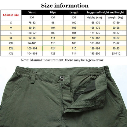 Men's Summer Tactical Cargo Pants Lightweight Casual Waterproof Trousers Casual Pants Wear-resisting Multi-pocket Outdoor Hiking.